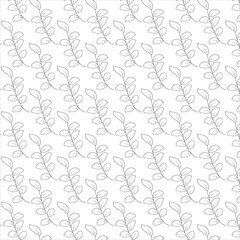 Botanical Line Art Pattern: Seamless Leaf Design