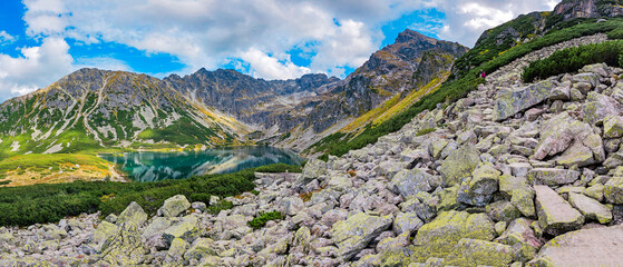 Czarny Staw Gasiennicowy Mountain Pond Lake in Tatras - Tatra Mountains