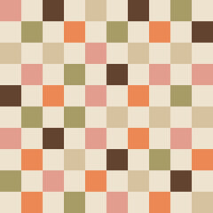 Checkered Chess Colored Retro Pattern Background. Vector