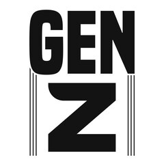 Stylized Gen Z logo with vertical line connections and bold typography