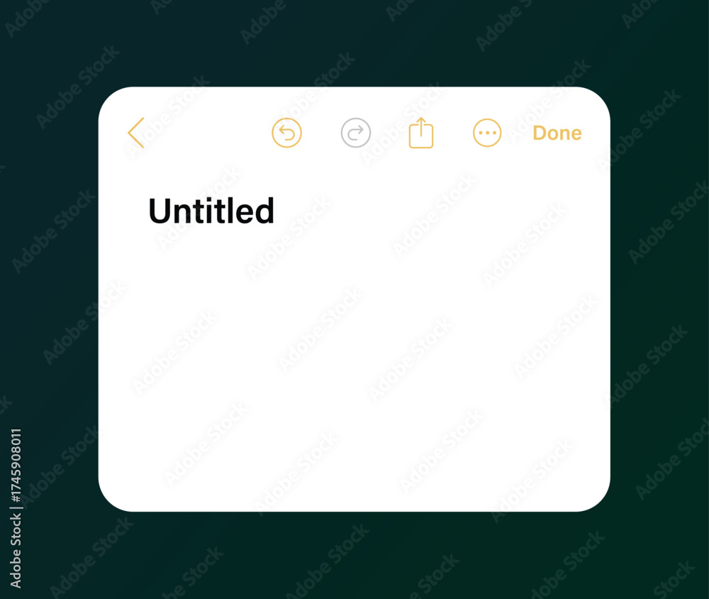 Wall mural notes user interface template. digital planner app for schedule vector mockup illustration