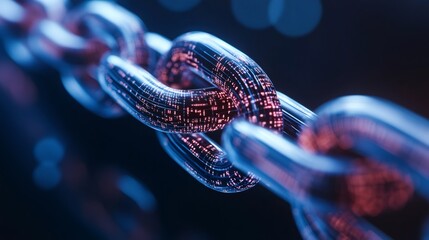 Blockchain technology representing secure digital data network