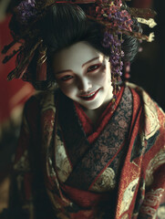 Obraz premium Silent Elegance: Traditional Japanese Portrait Collection