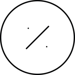 Vector art of percent icon, vector illustration