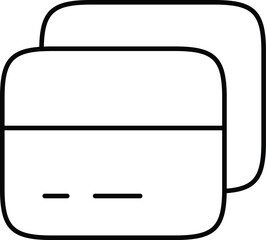 Vector art of credit card icon in vector format illustration