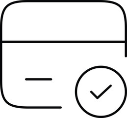 Vector art of credit card approved icon, vector illustration
