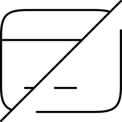 Vector art of credit card declined icon, vector illustration