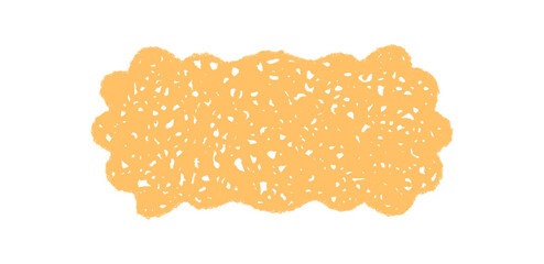 Groovy crayon hatched rectangle border sketch with funky wavy frame and retro shading. Background in light yellow chalk, y2k element as playful graphic for creative frame accents.