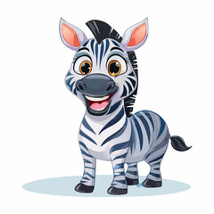 Fototapeta premium Zebra im Cartoon-Stil
