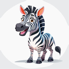 Fototapeta premium Zebra im Cartoon-Stil