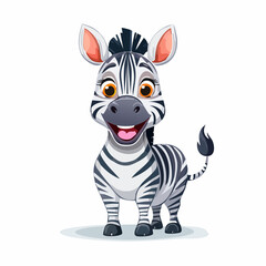 Fototapeta premium Zebra im Cartoon-Stil