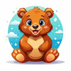 Kuscheliger B&auml;r im Cartoon-Stil