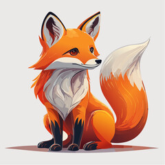 Obraz premium Frecher Fuchs im Cartoon-Stil