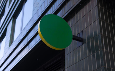 Modern Circle Sign Mockup Photo