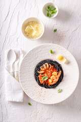 Spaghetti bolognese as high-quality food in sophisticated restaurant.