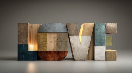 Ultramodern matrimonial graphic with tactile typography