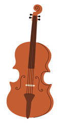 Fototapeta premium Cello musical instrument. Flat vector illustration.