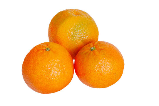 Fruit, citrus tangerines isolate. Vitamins, healthy food.