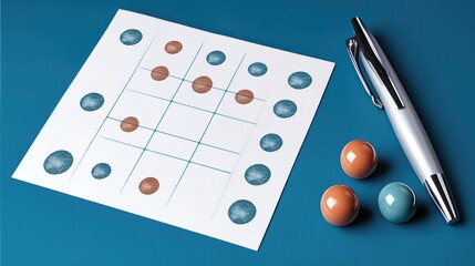 Empty Bingo Card Set for a Fun Game Night With Friends on a Stylish Table