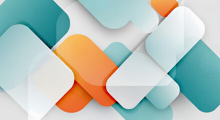 Abstract geometric background with overlapping transparent shapes, soft gradients, and subtle texture, contemporary style, for digital marketing