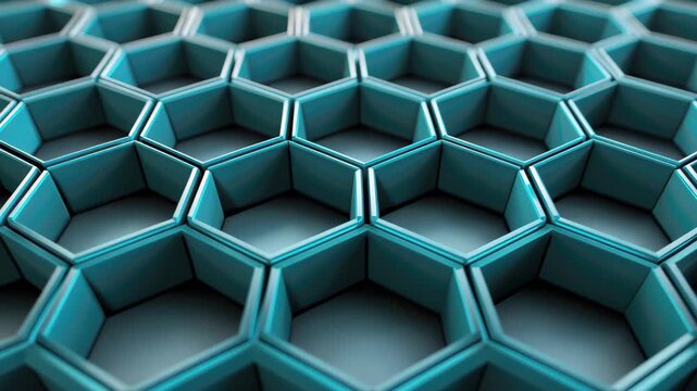 Honeycomb Structure: A captivating close-up showcases a three-dimensional honeycomb structure, formed by perfectly interlocked hexagonal cells.