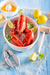 Spicy lobster flavored with citrus, butter and herbs.