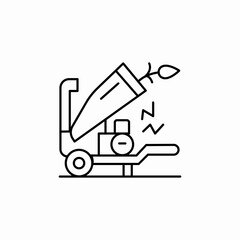 garden shredder chipper icon sign vector