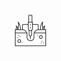 garden soil sampling icon sign vector