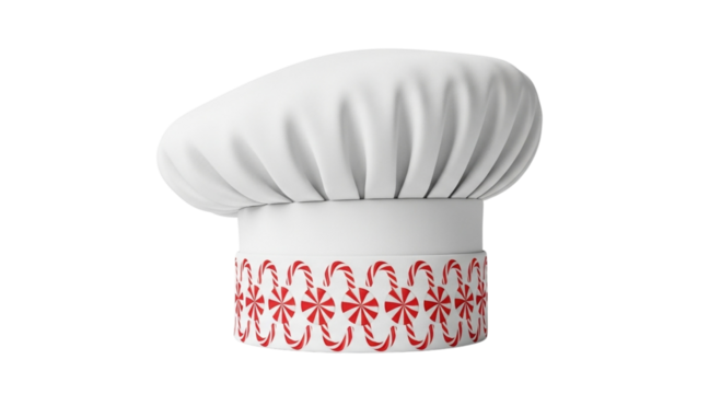 Chef's Hat with a Decorative Pattern