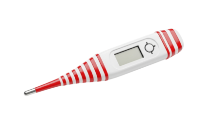 Digital Thermometer Isolated on White Surface