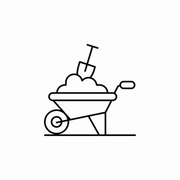 gardeb cart trolley icon sign vector