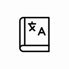 vocabulary language book icon sign vector
