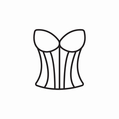 woman corset icon sign vector