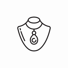 woman necklace gem jewelry icon sign vector