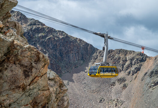 The beautiful landscape of Diavolezza cable car in Switzerland