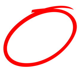 png red circle mark. transparent hand drawn oval shape brush stroke for marking mistake in exam paper, highlighting important things, notice, note, text etc. png red highlighter ink mark