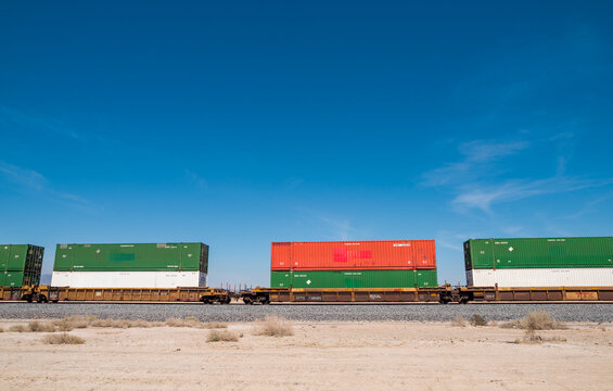 California Desert Cargo Train