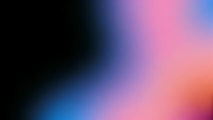 Fototapeta premium Vibrant Diagonal Gradient Background with Grainy Texture and Color Blend of Black, Blue, Purple, Pink, and Orange