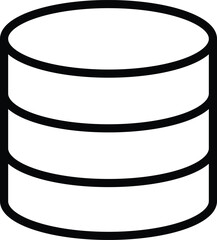 Vector art of database icon, representing data storage and layers