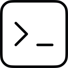 Vector art of terminal icon, representing command line interface