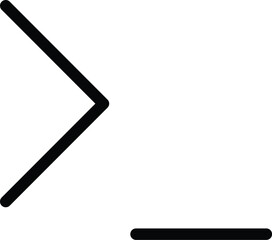 Vector art of terminal prompt representing command line interface