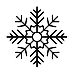 Vector art of simple snowflake icon winter holiday symbol christmas and new year decoration vector illustration of a snowflake