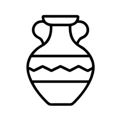 Vector art of elegant amphora, a timeless vessel with a classic design, perfect for adding a touch of ancient charm to any project or design