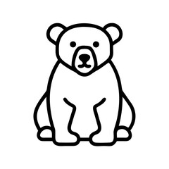 Illustration of a bear this simple and modern design is perfect for a variety of projects, from childrens books to logos