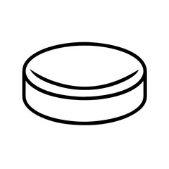 Vector art of hockey puck, a symbol of the sport, representing competition, skill, and the thrill of the game, perfect for sportsthemed designs
