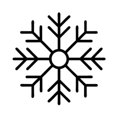 Vector art of simple snowflake icon winter symbol, cold weather, christmas decoration, and frosty design element for graphic projects