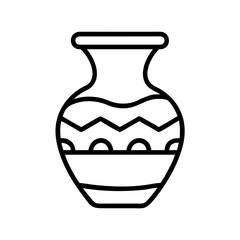 Vector art of elegant vase with decorative patterns, a timeless piece of art, perfect for adding a touch of sophistication to any space