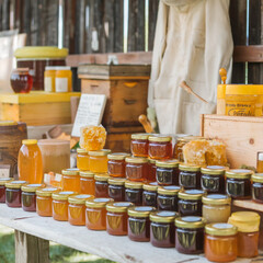 Different types of homemade honey fair