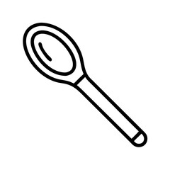 Vector art of line art illustration of a spoon, ideal for culinary, foodrelated, or design projects with a clean and modern aesthetic