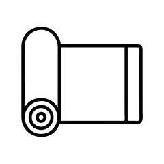 Vector art of yoga mat essential equipment for yoga practice, providing comfort and support during exercise and meditation sessions